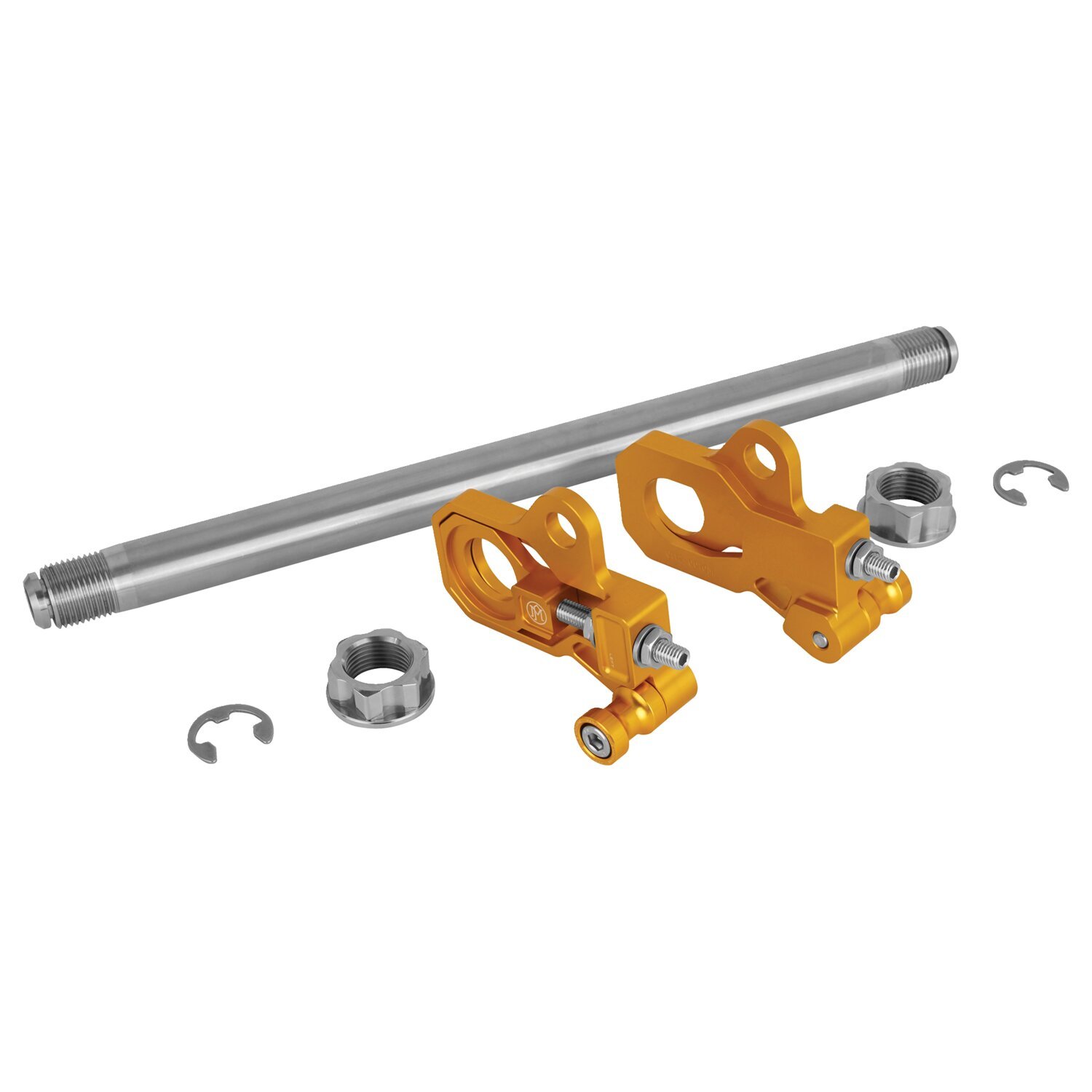 Performance Machine, Axle adjuster kit. Gold anodized