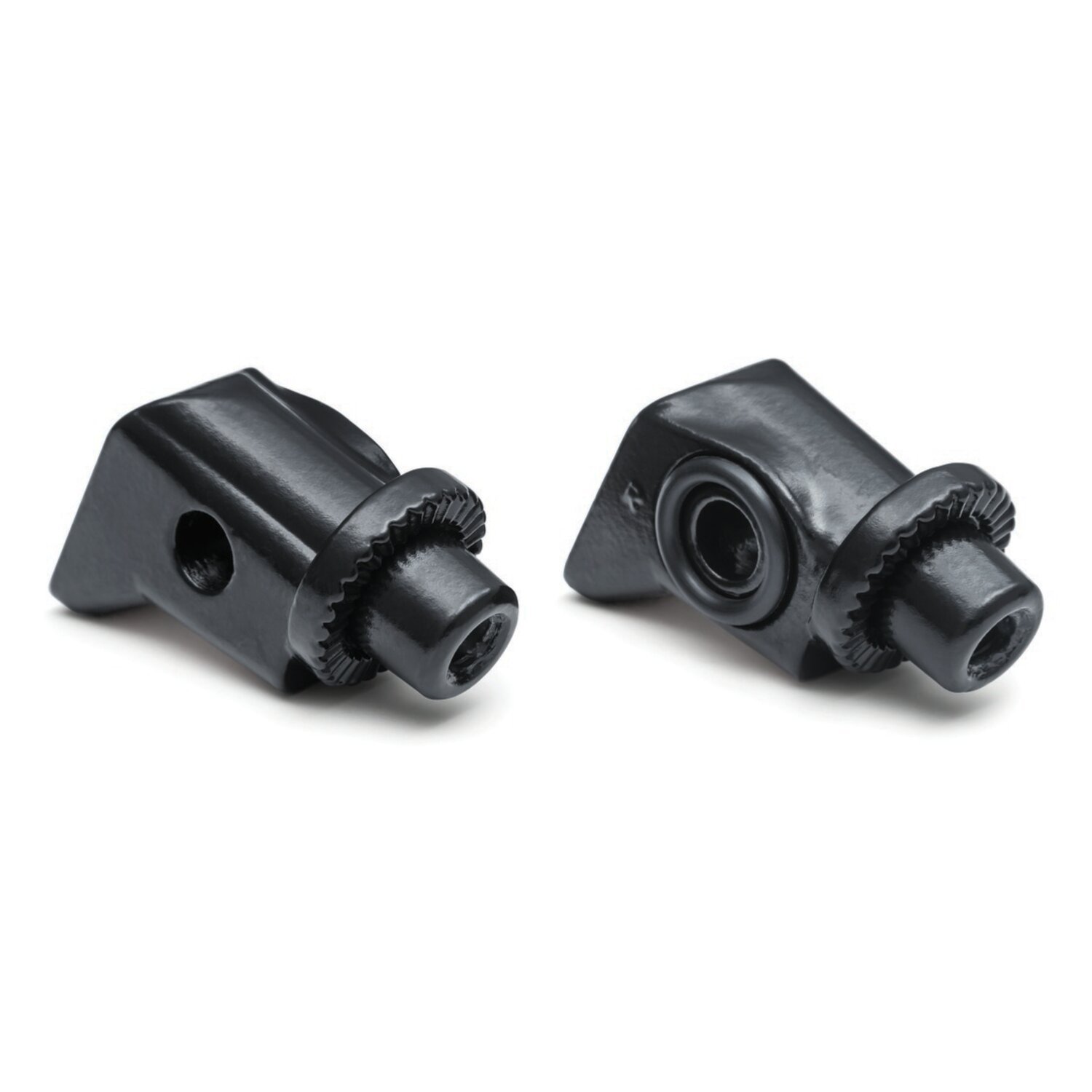 Kuryakyn, Splined footpeg adapters, rear, Black, Satin