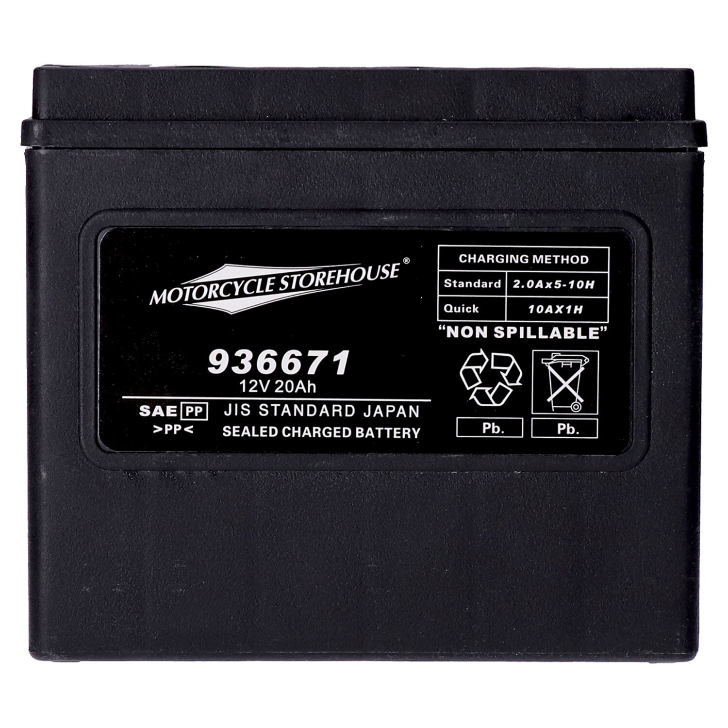 MCS, Standard Series - AGM sealed battery. 12v, 20ah. 320cca
