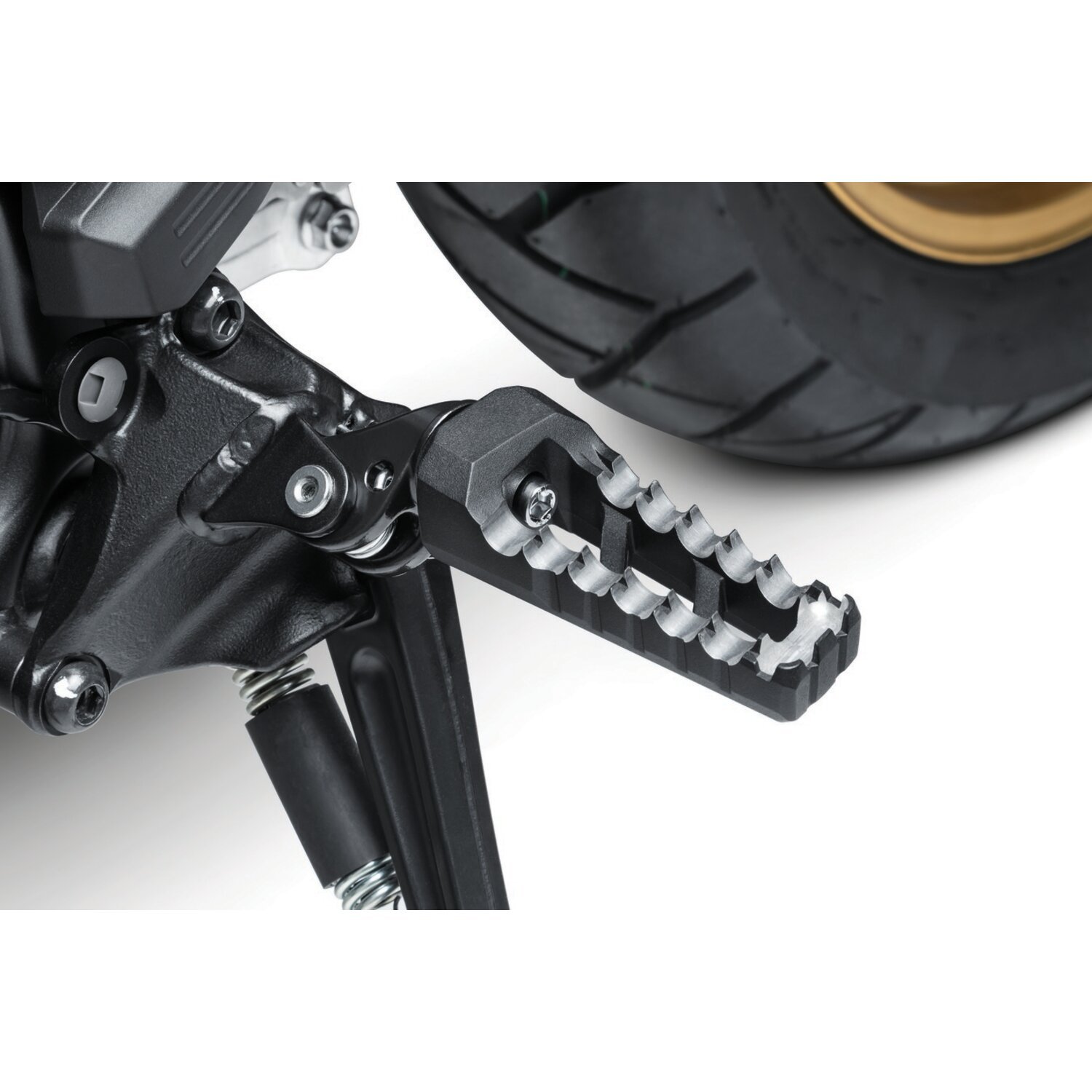 Kuryakyn, Splined peg adapters front, Black, Satin