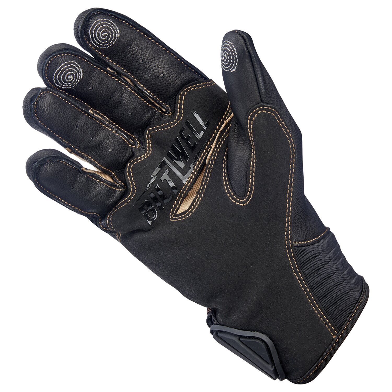 Biltwell Bridgeport gloves, chocolate Black, Black, XS