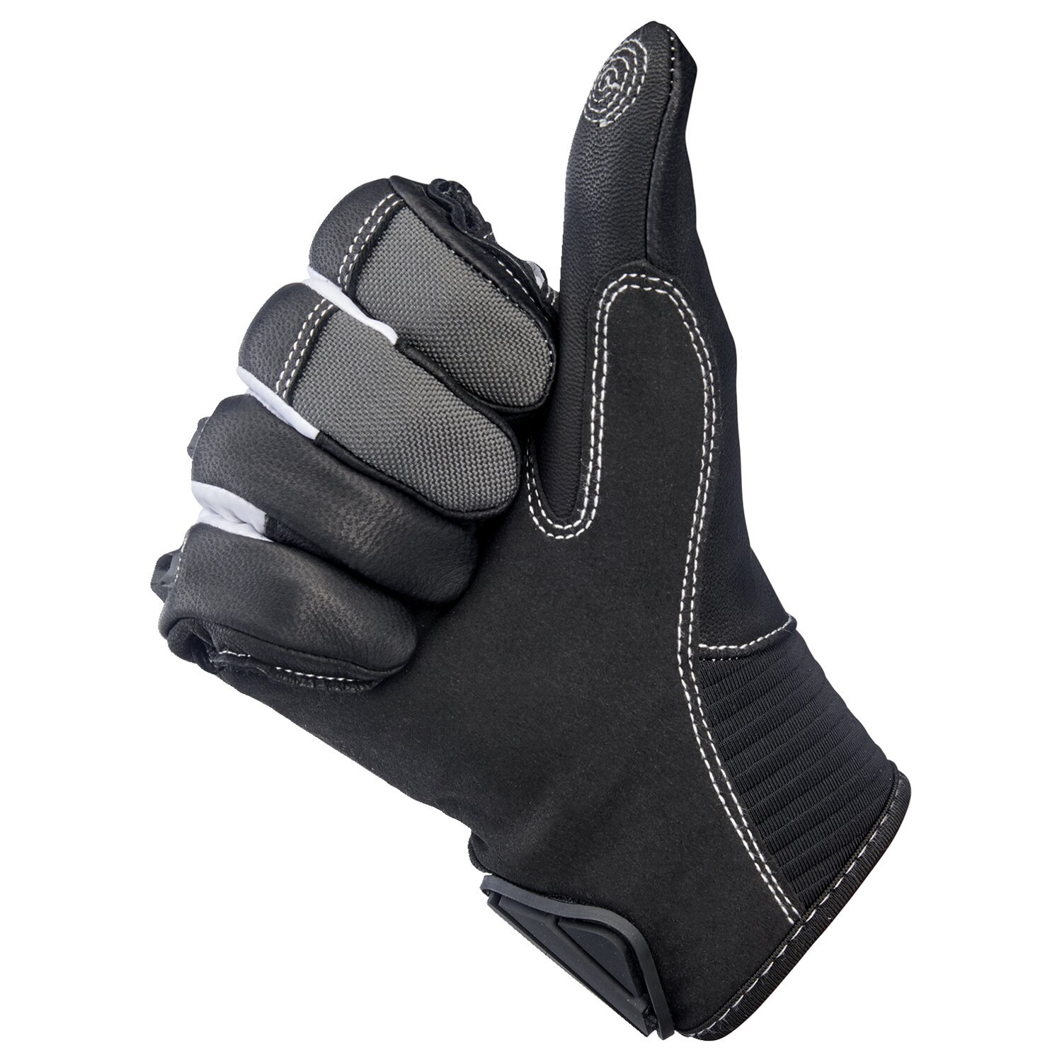Biltwell Bridgeport gloves, gray, Black, XS