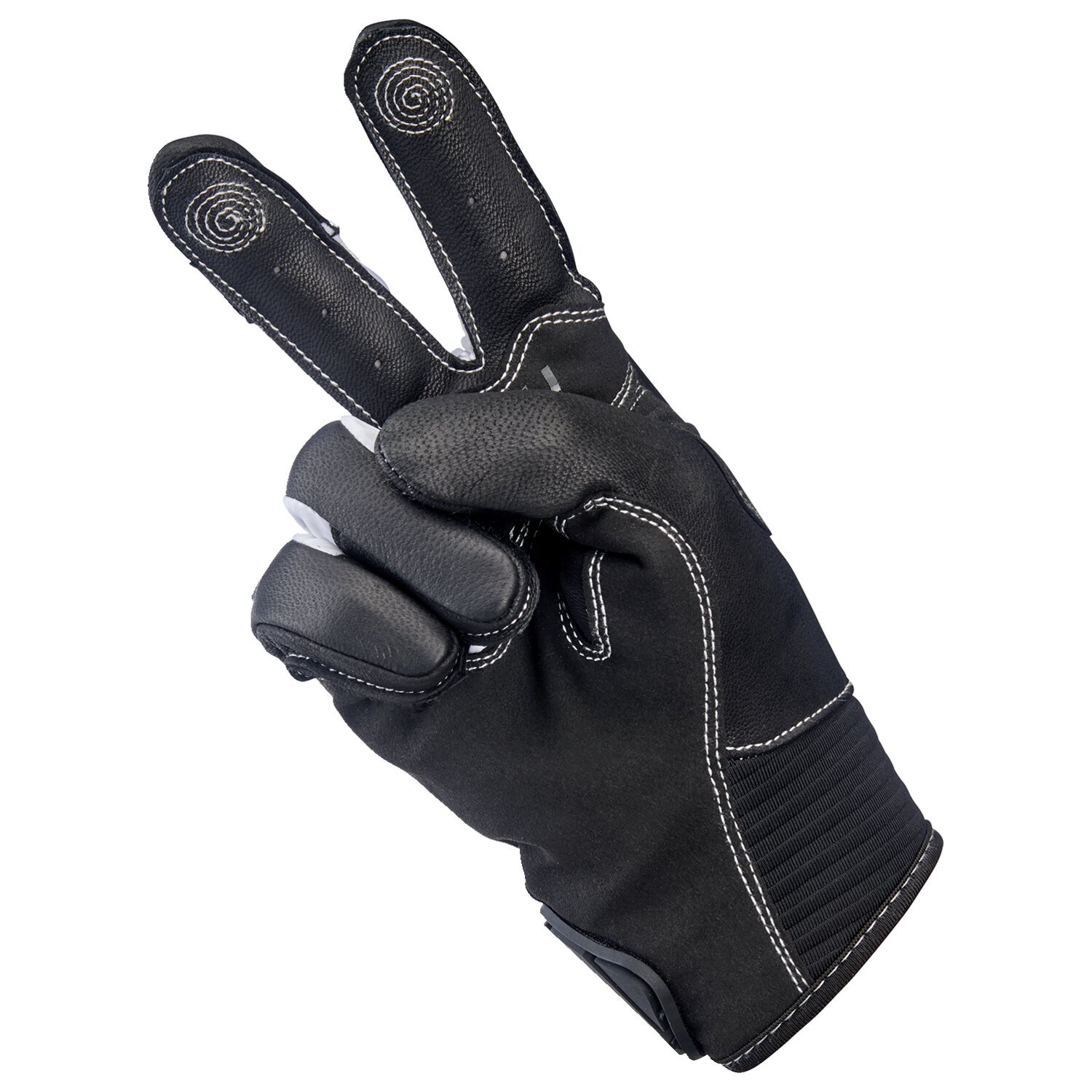 Biltwell Bridgeport gloves, gray, Black, XS