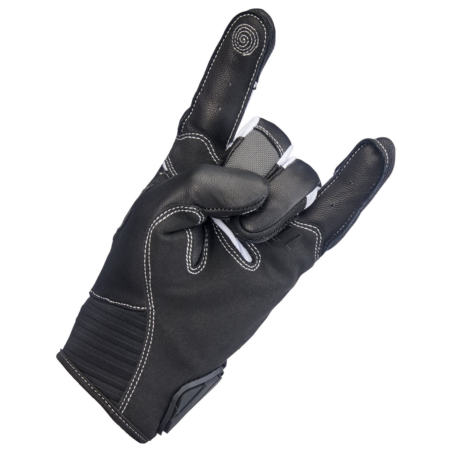 Biltwell Bridgeport gloves, gray, Black, XS