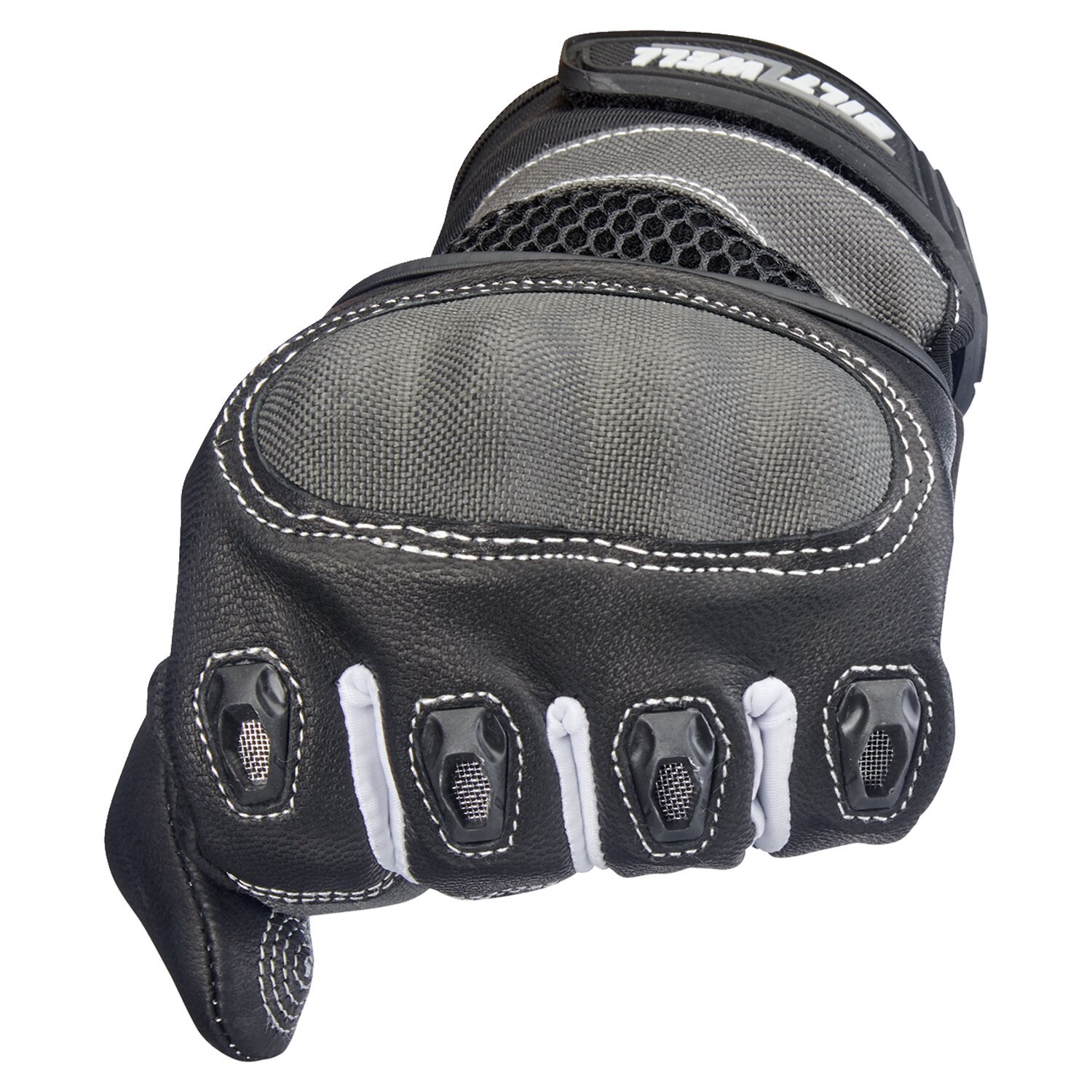 Biltwell Bridgeport gloves, gray, Black, XS