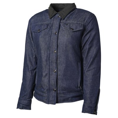 The RSD Redondo jacket is a great alternative to leather and features a fully aramid mid-liner for abrasion protection. The jacket is CE EN 17092:2020-AA Certified, equipped with CE level 1 armour and has a back protector pocket. The outer shell is a heavy-duty denim to give it that rugged trucker look, while the interior is a plush quilted poly for comfort. Features include a suede snap down collar, internal device.