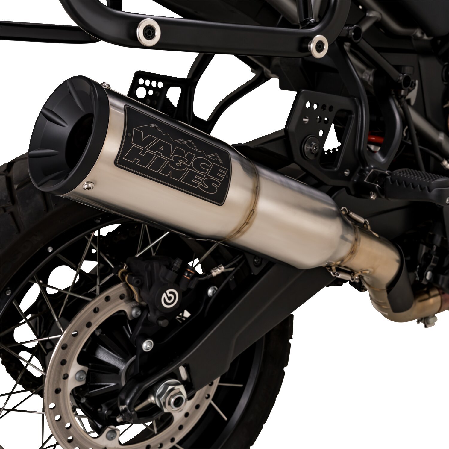 Vance & Hines, Adventure Hi-Output 450 slip-on muffler. SS, Brushed