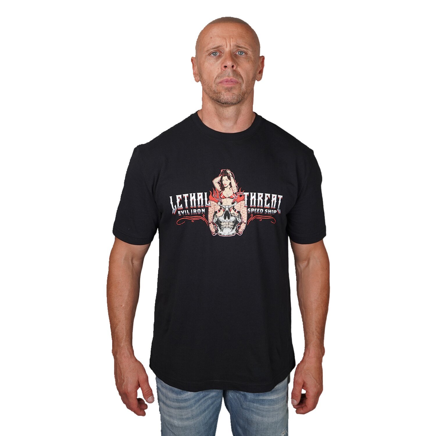 Lethal Threat Evil Iron speed shop T-shirt