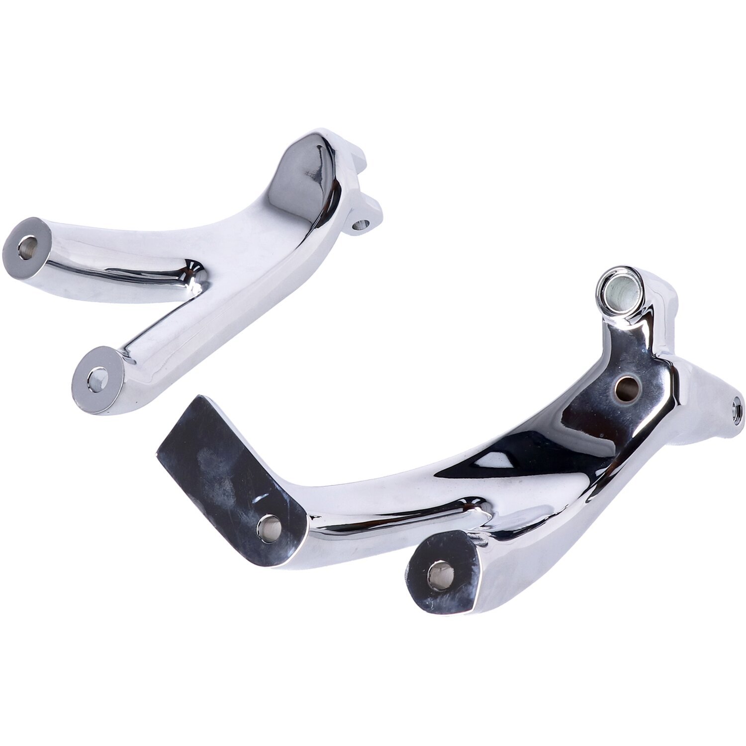 M8 Softail floorboard to foot peg conversion bracket set, Chrome