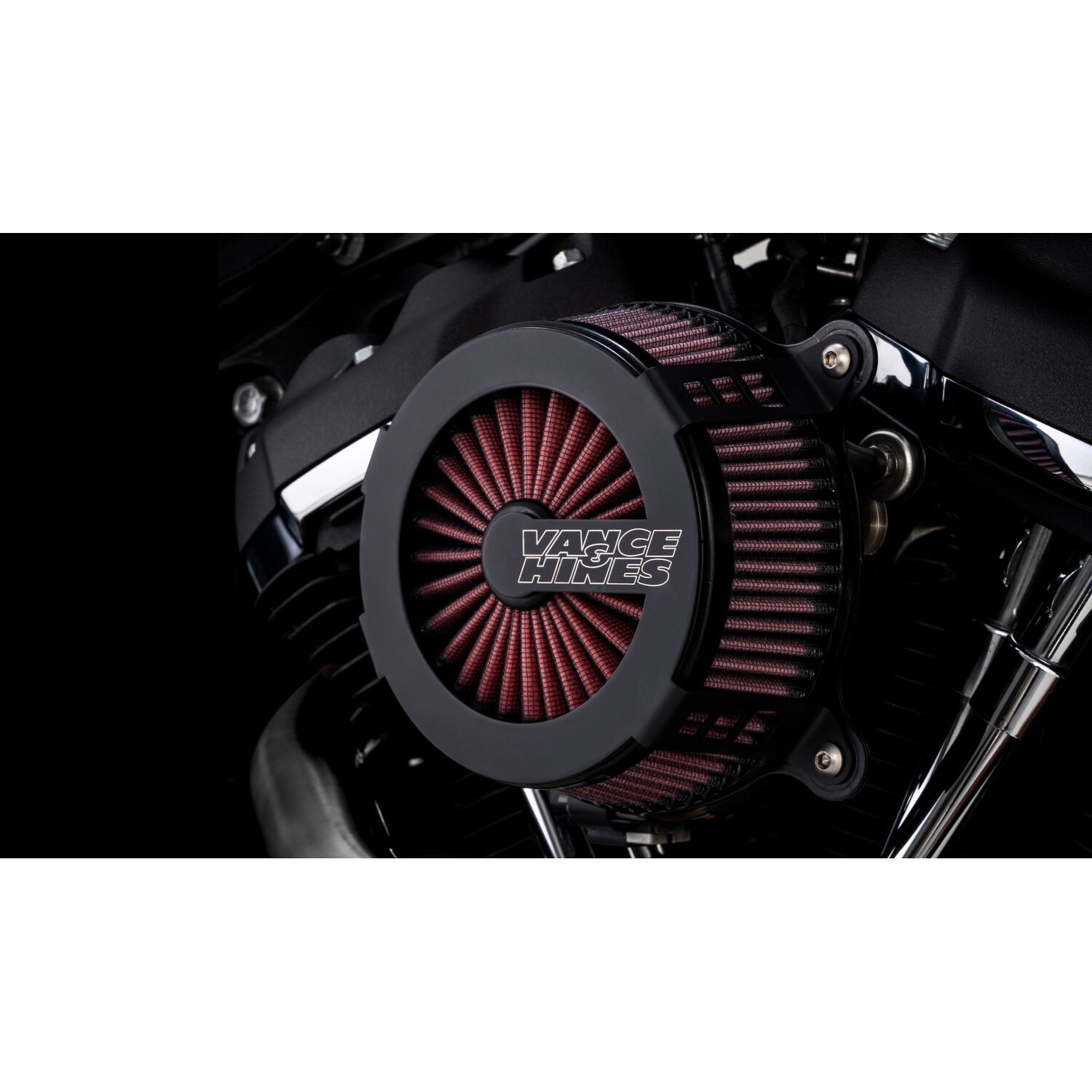V&H, VO2 Cage Fighter air cleaner kit, Black, Matte