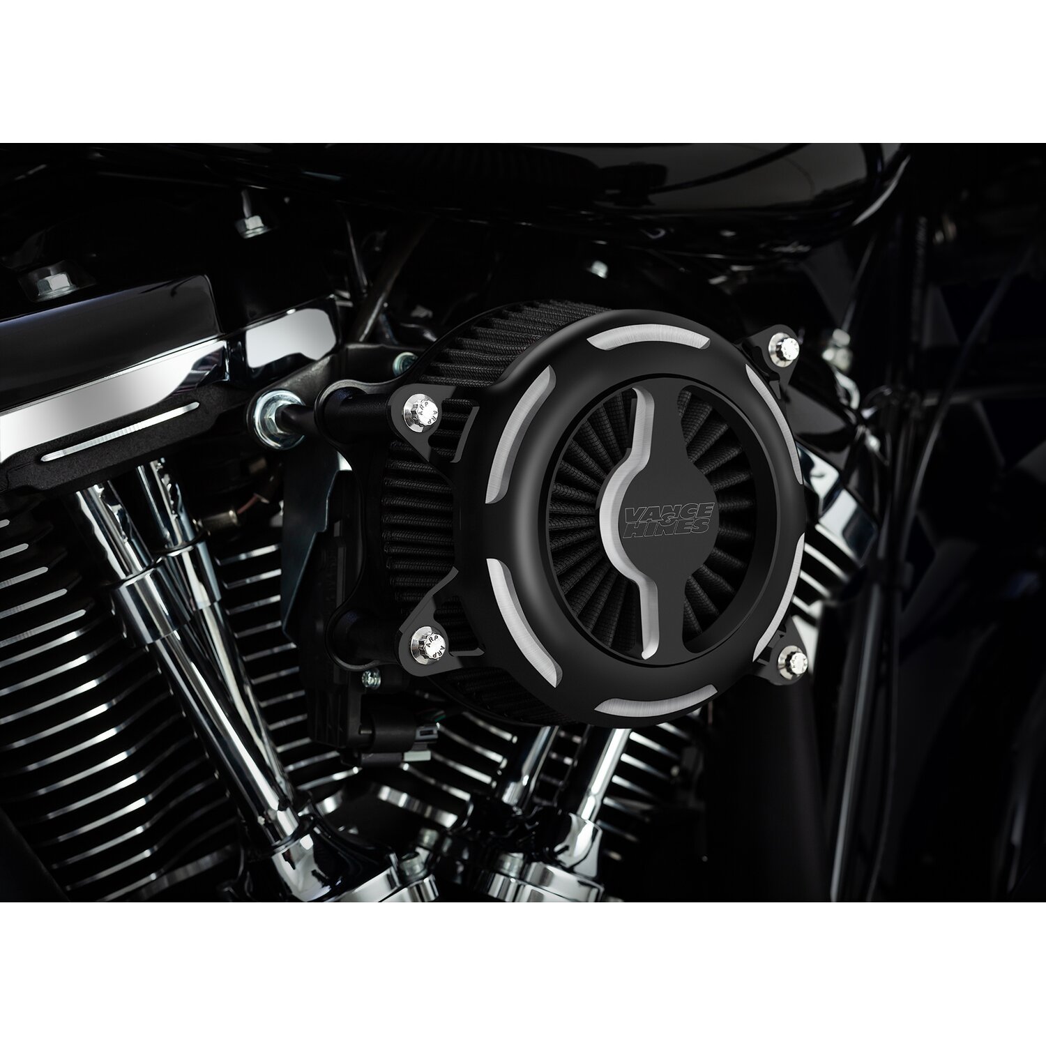 V&H, VO2 Blade air cleaner kit, Black, Contrast Cut, matte