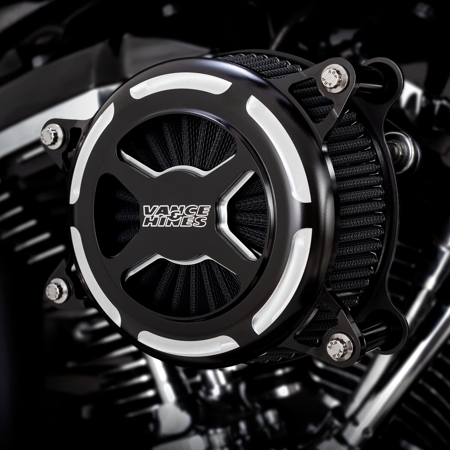 V&H, VO2 X air cleaner kit, Black, Contrast Cut, matte