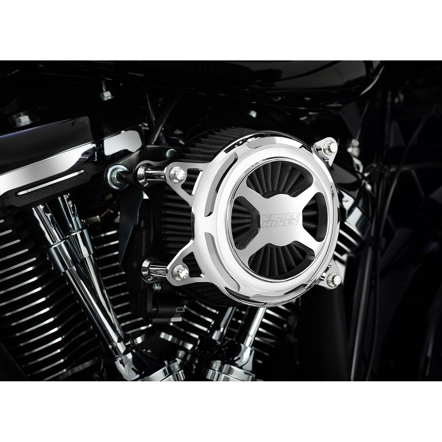 V&H, VO2 X air cleaner kit, Chrome
