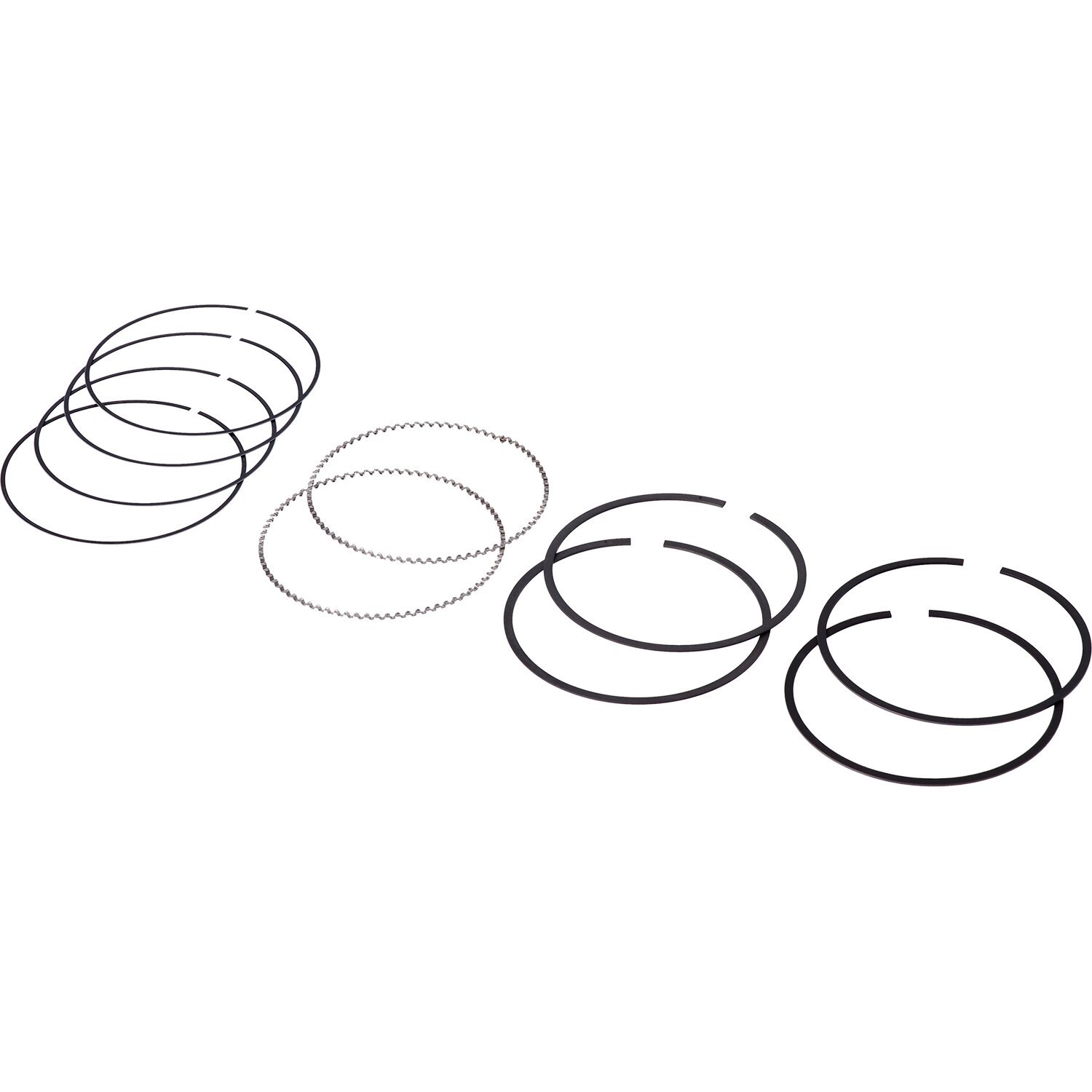 Hastings, 107" M8 chrome piston ring set. +.020"