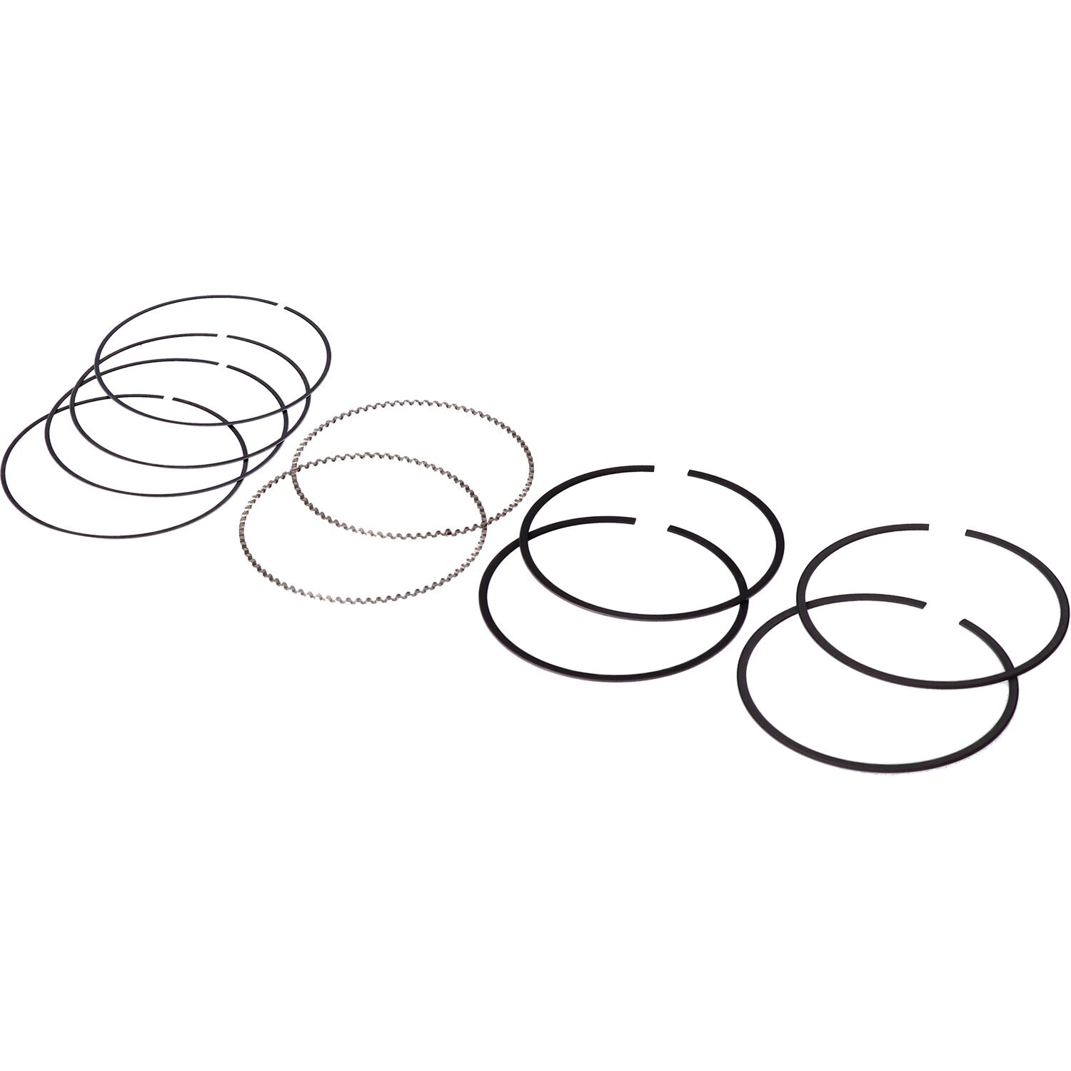 Hastings, 114" M8 chrome piston ring set. +.010"