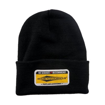 Comfortable roll-up beanie! This MCS roll-up beanie is made from 100% polyarcrylics and with the MCS label sewn on the front. The beanie is able to stretch so it will fit your head comfortably.