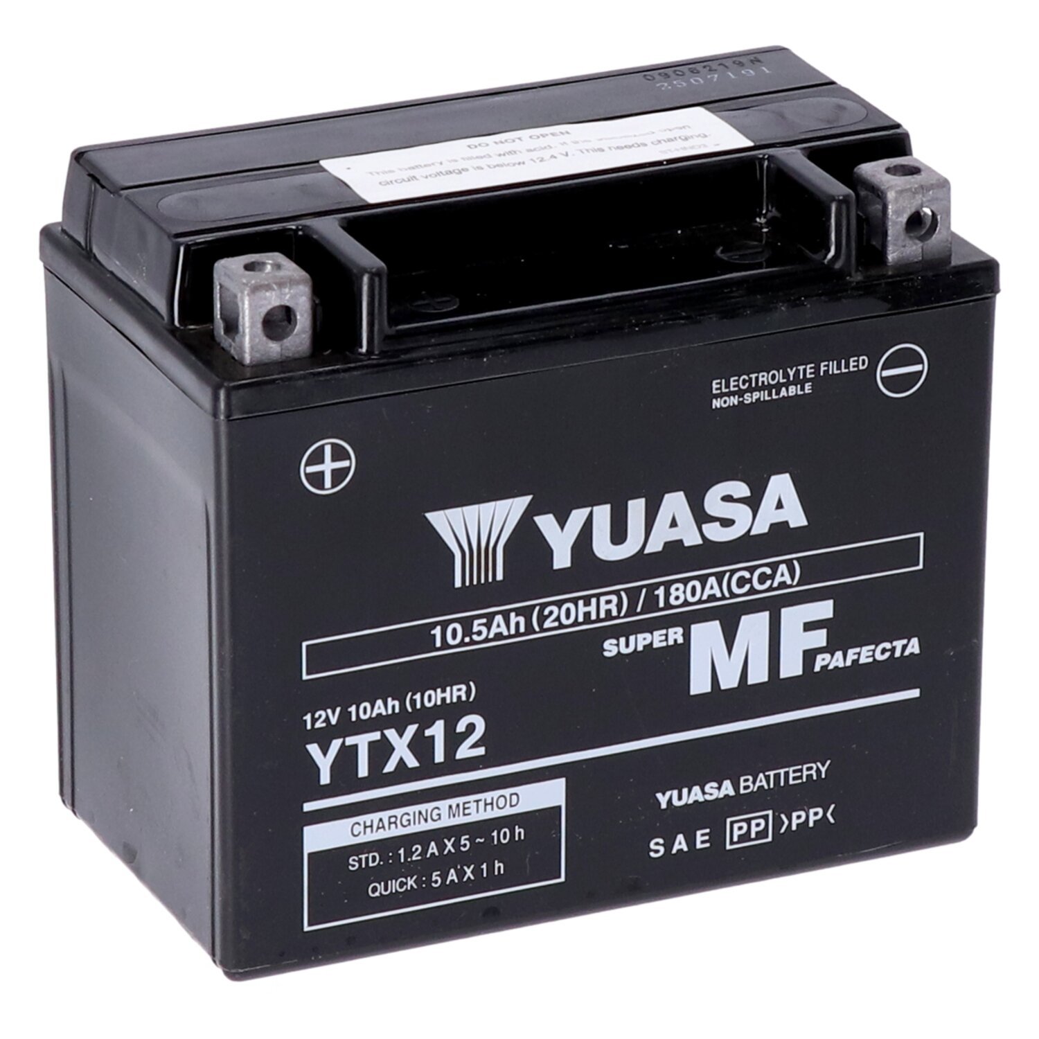 Yuasa, High performance AGM battery, YTX12-WC