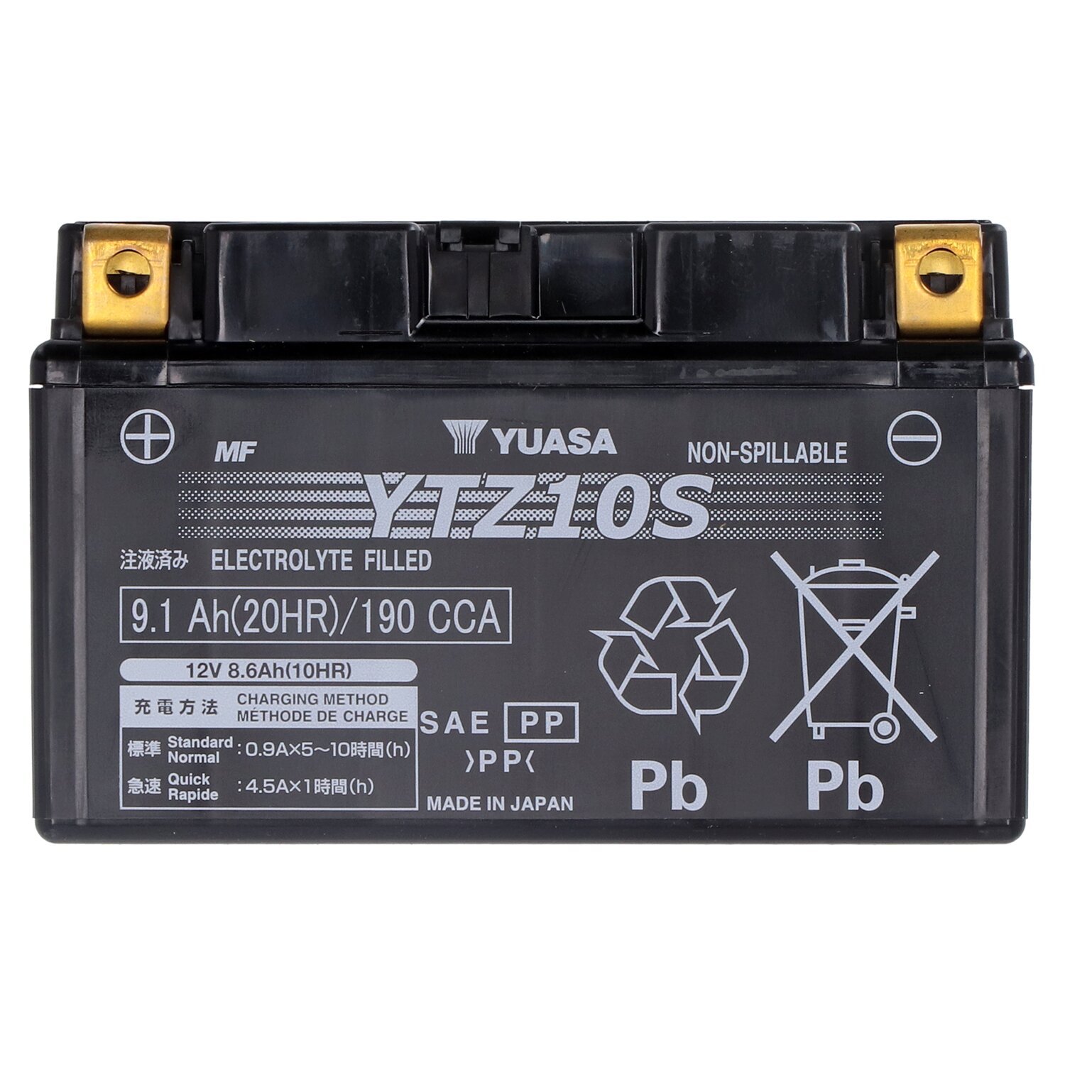 Yuasa, High performance AGM battery, YTZ10S