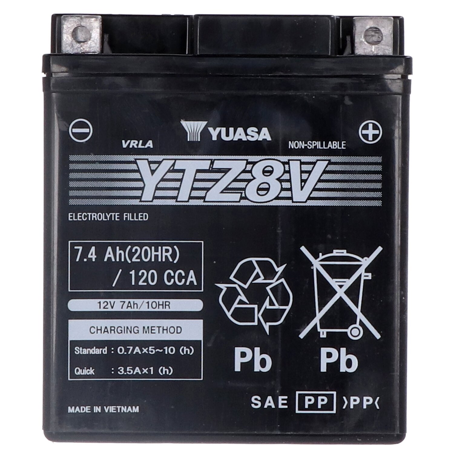 Yuasa, High performance AGM battery, YTZ8V
