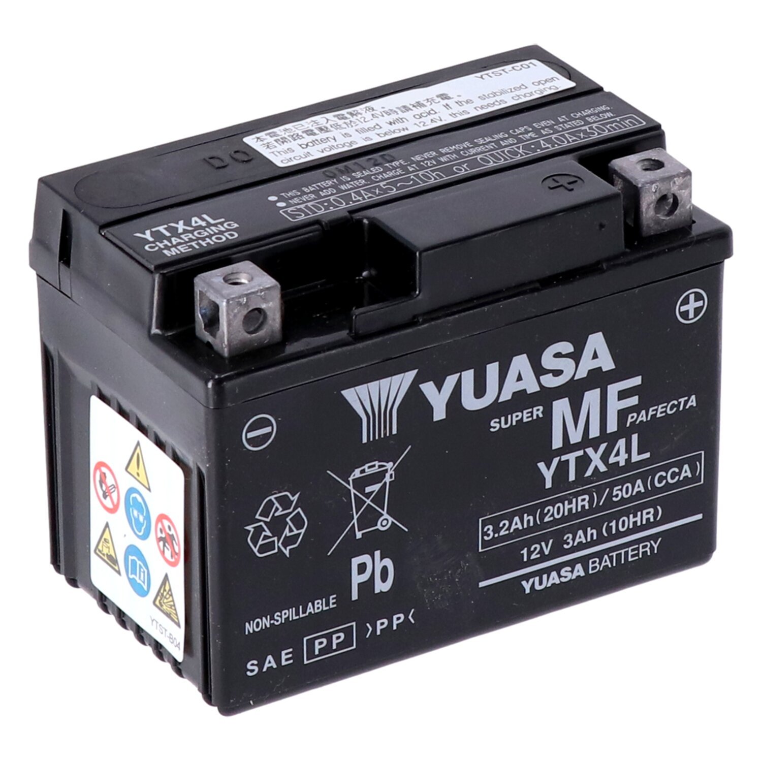 Yuasa, AGM battery, YTX4L-WC