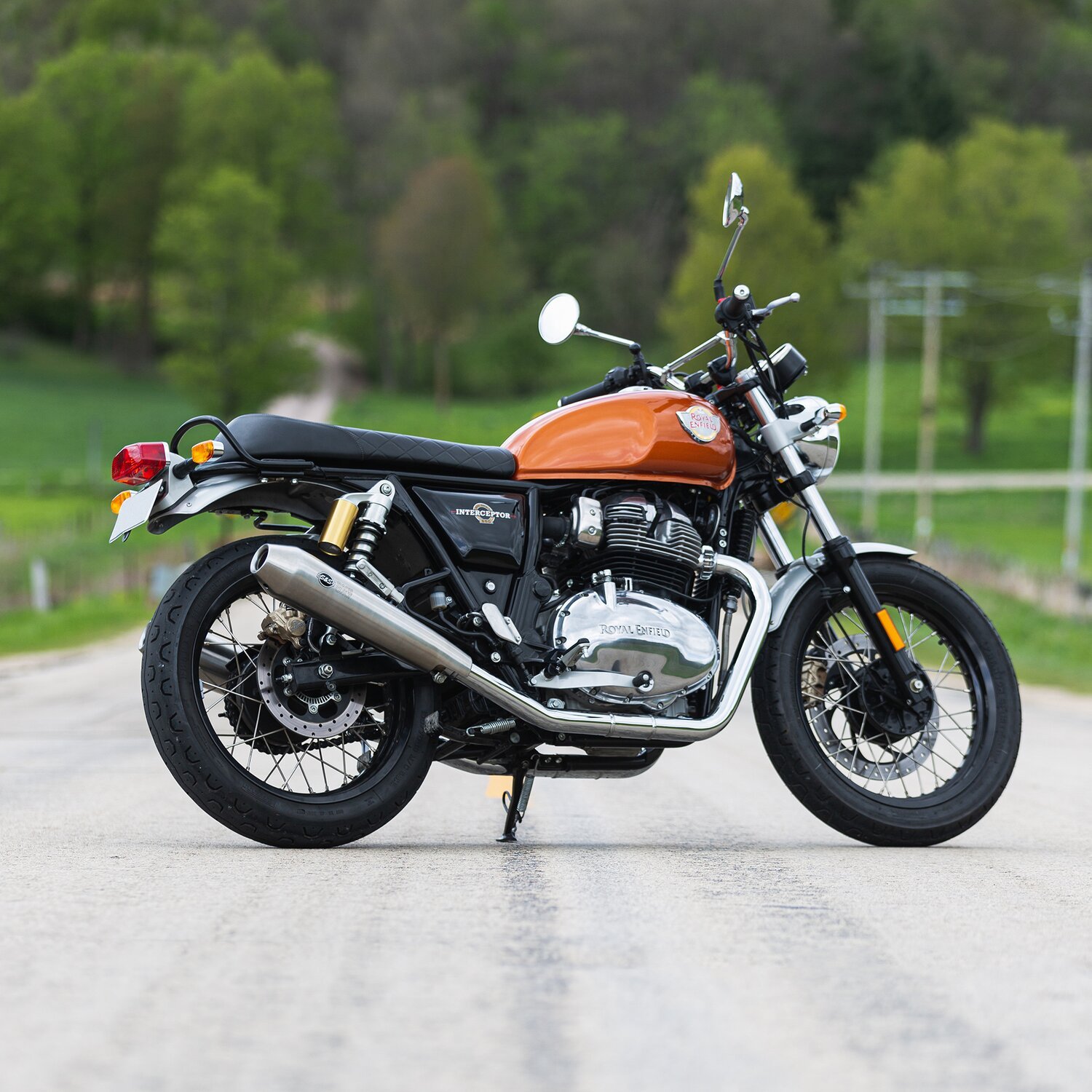 S&S, Race only slip-on mufflers. Stainless, Brushed