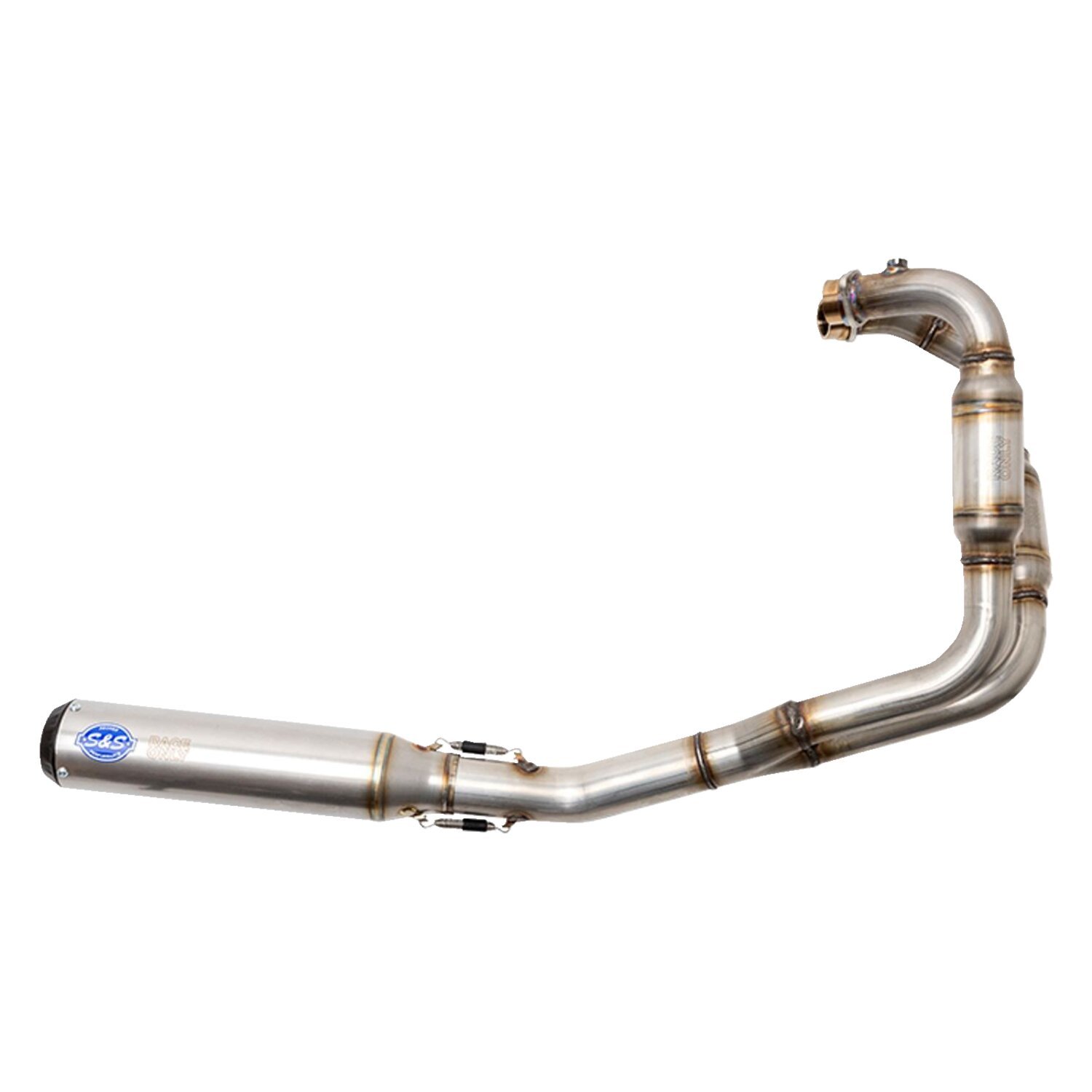 S&S, Race 2:1 Low exhaust system. Stainless