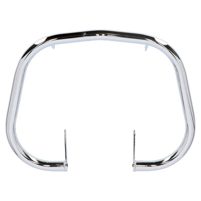 This crash bar is built from 38mm steel tubing. Designed to work with stock components. Complete with installation hardware. 
Note: For protection in tip-over events only. Not designed for crashes while riding.