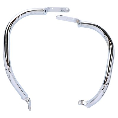 This crash bar is built from 38mm steel tubing. Designed to work with stock components. Complete with installation hardware. 
Note: For protection in tip-over events only. Not designed for crashes while riding.