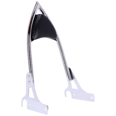 Height from fender to top of sissy bar is approx. 40cm. This is a complete sissy bar kit with mount brackets and a black passenger backrest. Installs to the six OEM mounting points on the frame. Includes all required components for installation. 
Note: An optional luggage rack is separately available as 939475 (chrome) & 939476 (black powder coated).