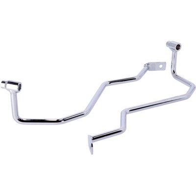 Chromed plated steel pannier supports. Easy bolt-on installation to the original mounting points of the fender. Includes all installation hardware.