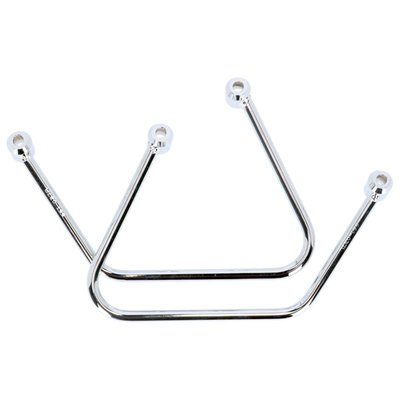 Chromed plated steel pannier supports. Easy bolt-on installation to the original mounting points of the fender. Includes all installation hardware.
