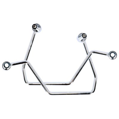 Chromed plated steel pannier supports. Easy bolt-on installation to the original mounting points of the fender. Includes all installation hardware.