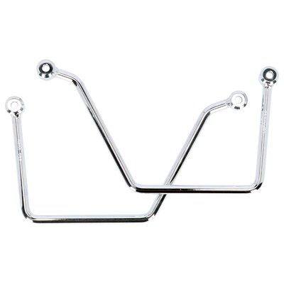 Chromed plated steel pannier supports. Easy bolt-on installation to the original mounting points of the fender. Includes all installation hardware. 
