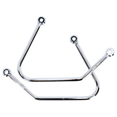 Chromed plated steel pannier supports. Easy bolt-on installation to the original mounting points of the fender. Includes all installation hardware.