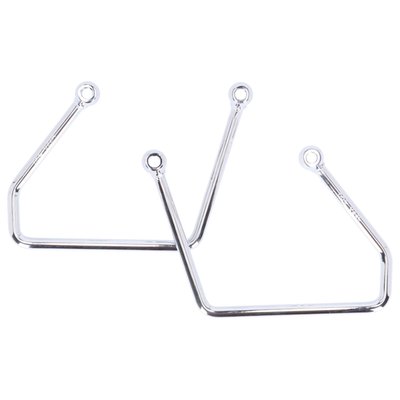 Chromed plated steel pannier supports. Easy bolt-on installation to the original mounting points of the fender. Includes all installation hardware.
