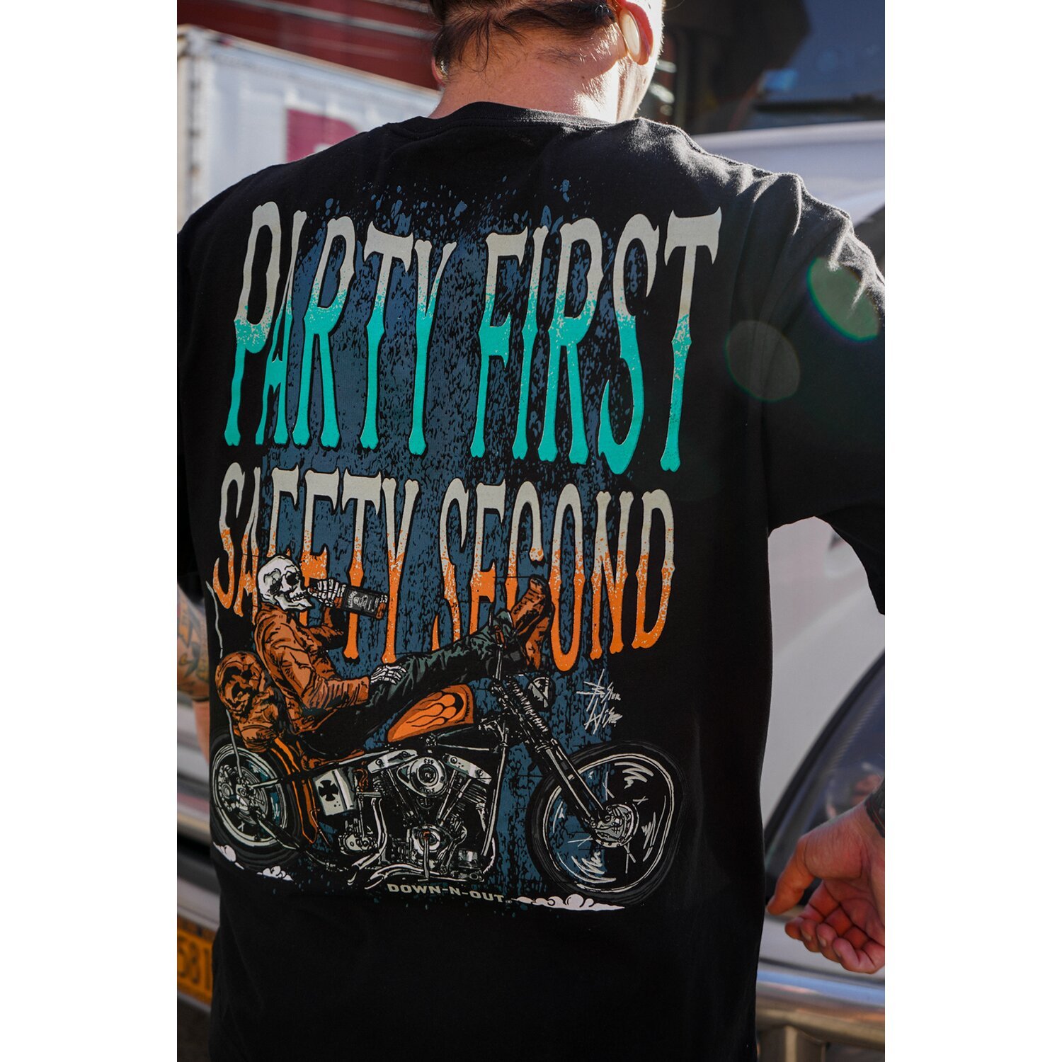 Down-n-Out Safety Second t-shirt