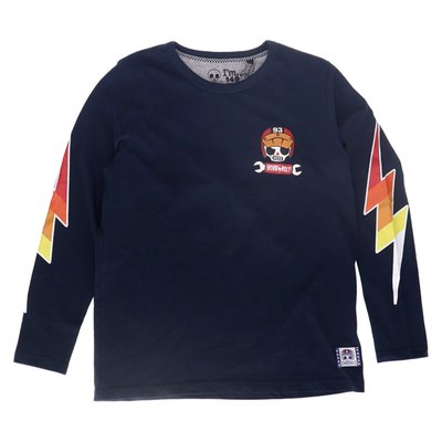 Bobby Bolt, born to be bold! Adventurous, streetwise, rebel, brave, naughty. For the next generation bikers we have the crewneck longsleeve made from soft 100% organic french terry cotton fabric for ultimate daily comfort. Features cool graphis on the sleeves and the Bobby Bolt logo on the chest. Available in army green, red and navy. Be bold be brave!