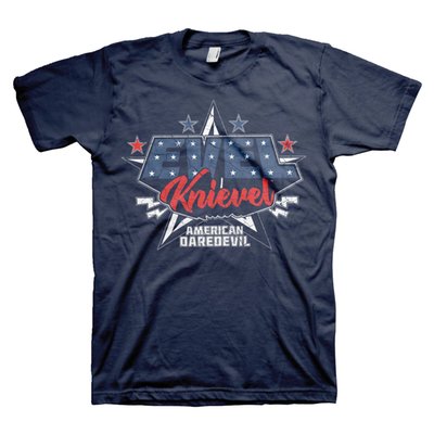 Evel Knievel! Who doesn't know him or heard about him. This is man is a legend! He was best known for his long-distance motorcycle jumps: his 50-meter jump over Caesar's Fountain in Las Vegas on December 31, 1967, made him famous, though his fall caused a month-long coma. But now you can wear T-shirts, sweatshirts and hoodies with a print of the great legend. Made of 100% cotton and with a normal fit. Or choose one of the trucker caps and of course you can have your morning coffee wit Evel Knievel if you want. And last but not least you can put the Evil Knievel stickers almost everywhere. The choice is up to you! 