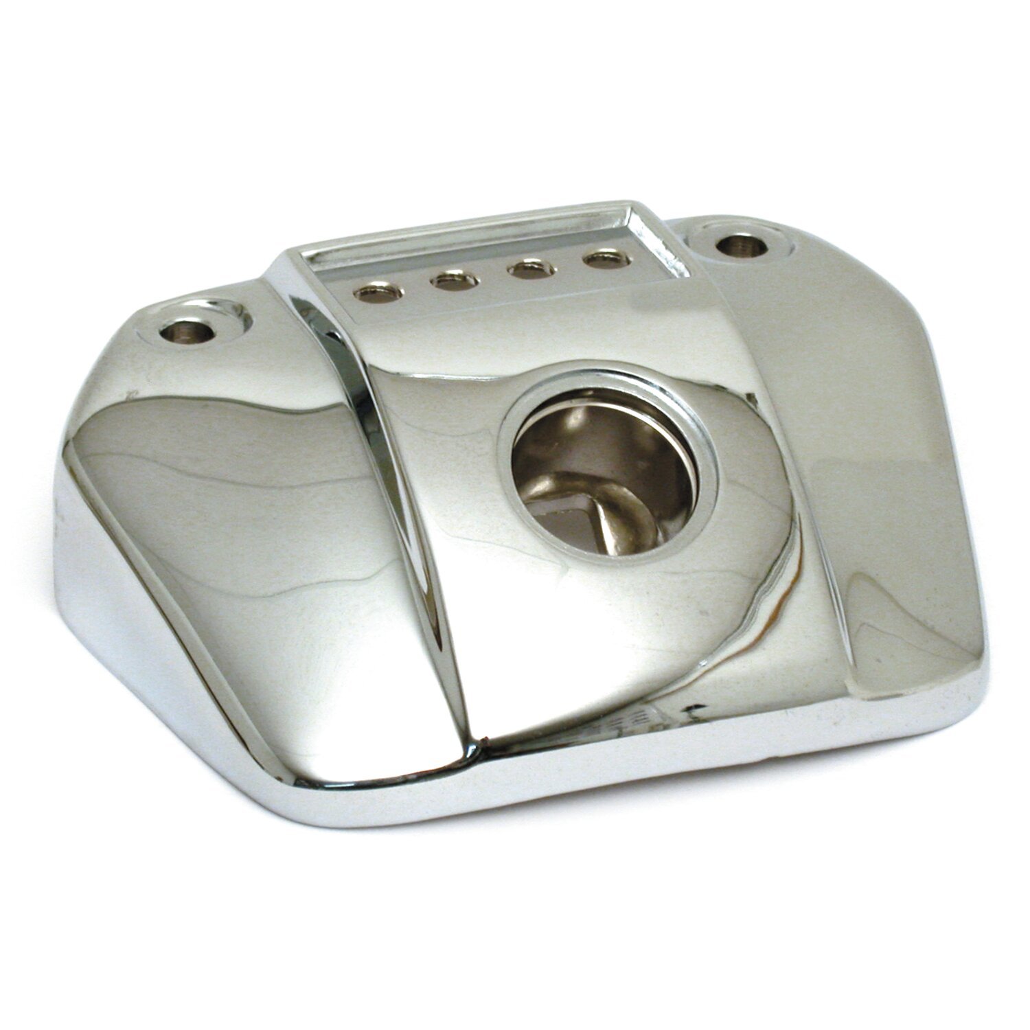 FX, FXR, XL headlamp mounting bracket. 4-hole, Chrome