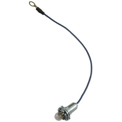 Metal socket. 1 wire. Fits early style speedometers and dashes. 
Instrument light socket complete with light bulb. Fits speedometers, dashes and various custom applications.