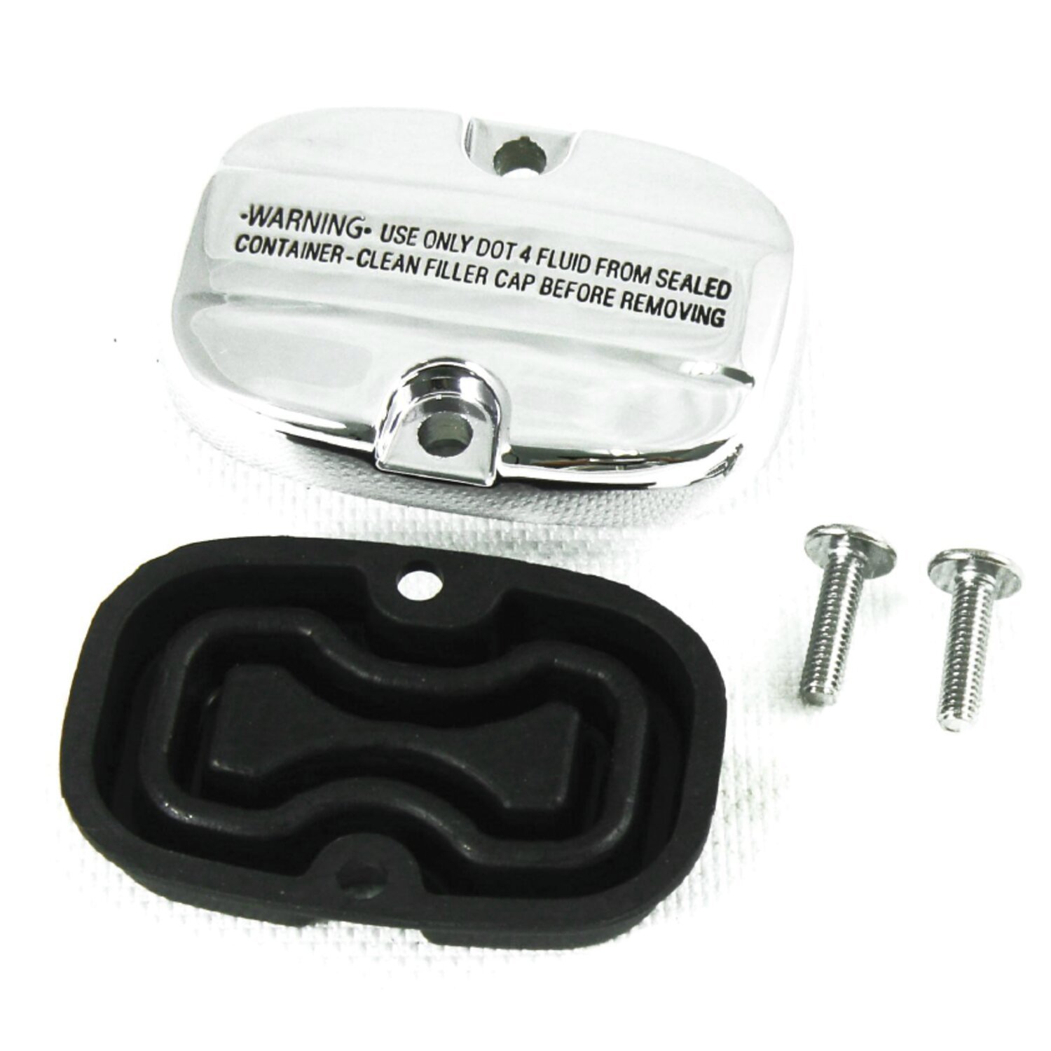 Brake master cylinder cover kit, rear, Chrome