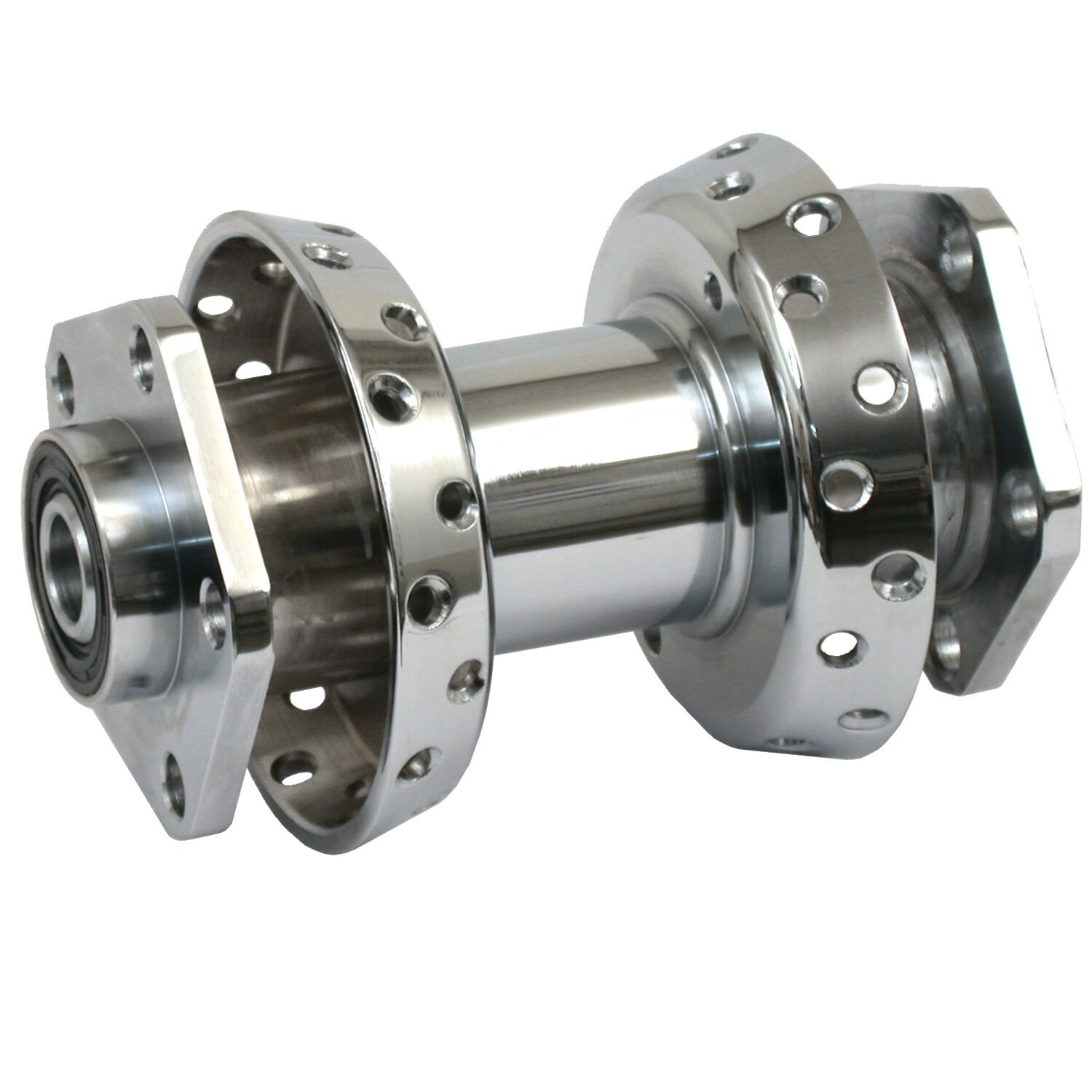 Chrome dual flange hub assy, rear