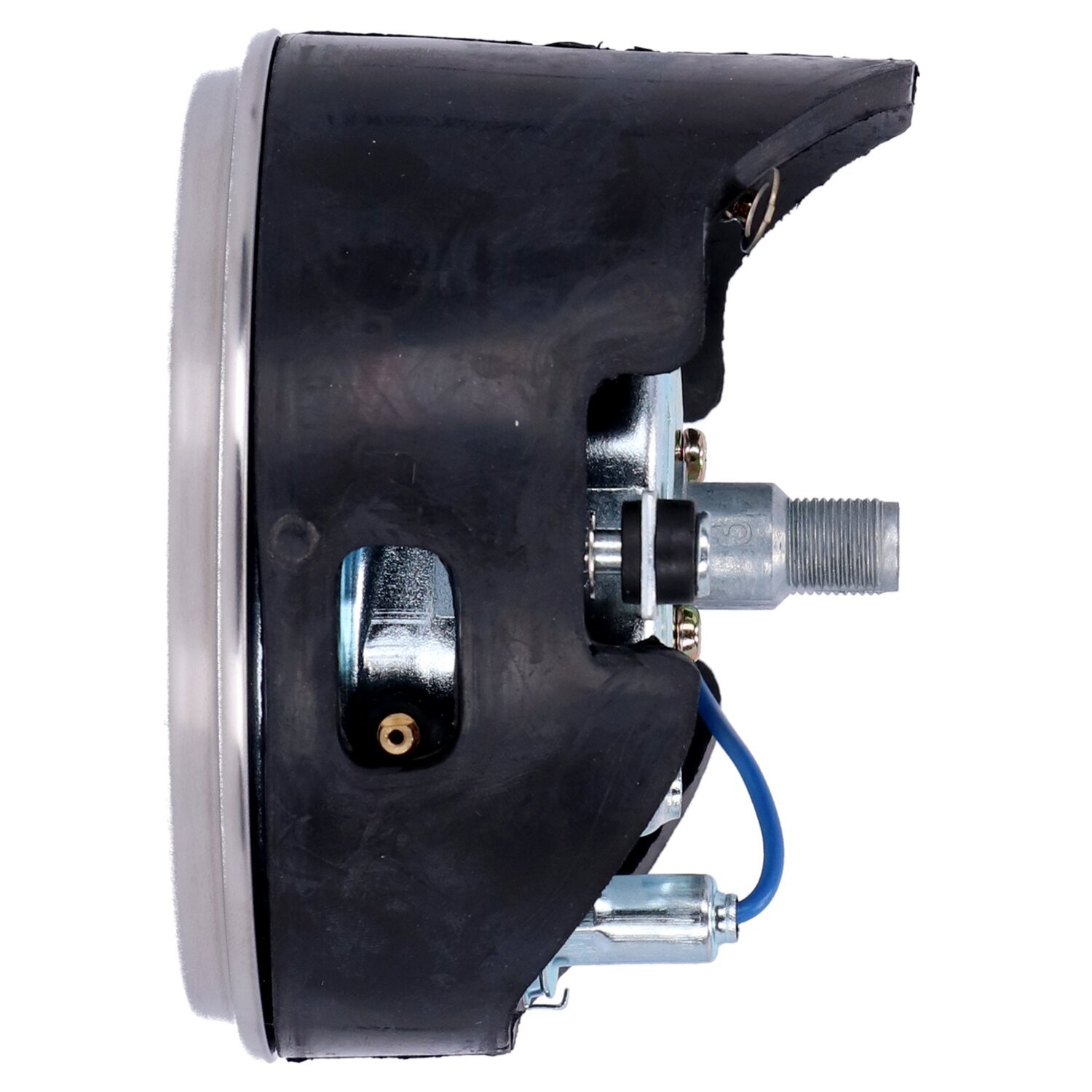 FL speedometer, '46-47 face', silver/black. 2.24:1 mph, Polished