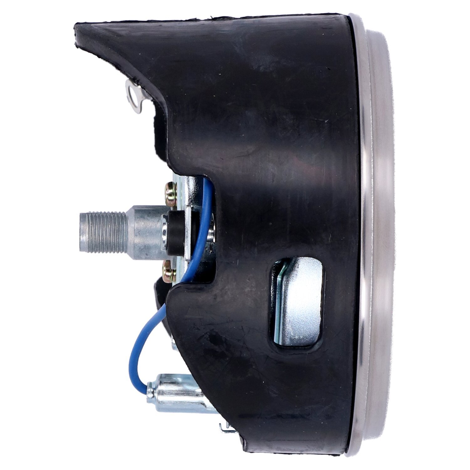 FL speedometer, '46-47 face', silver/black. 2.24:1 mph, Polished