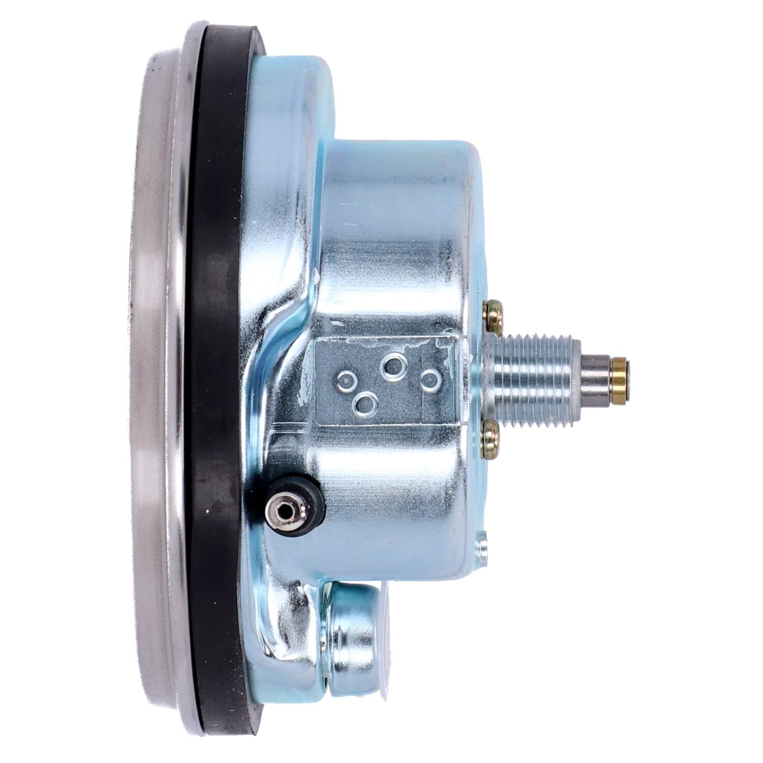 FL speedometer, '46-47 face', silver/black. 2:1 kmh, Polished