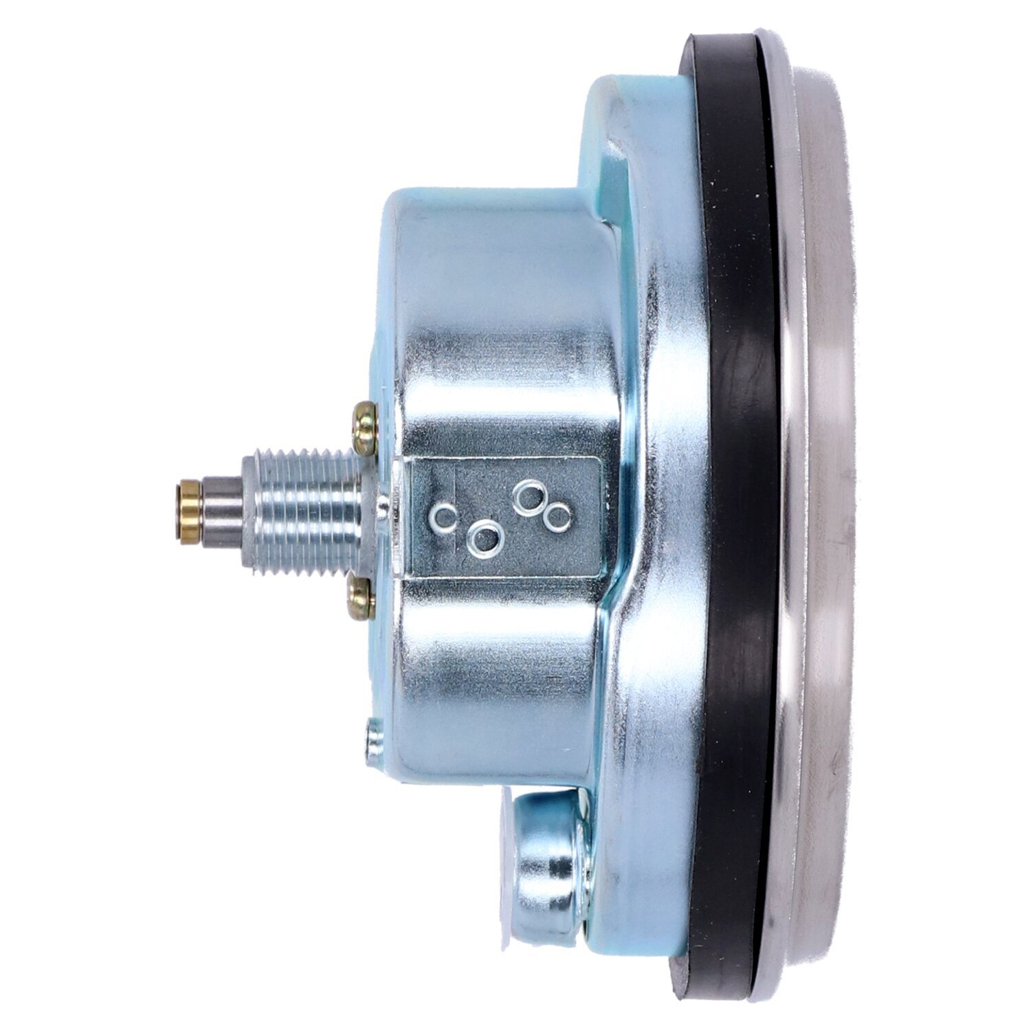 FL speedometer, '46-47 face', silver/black. 2:1 kmh, Polished