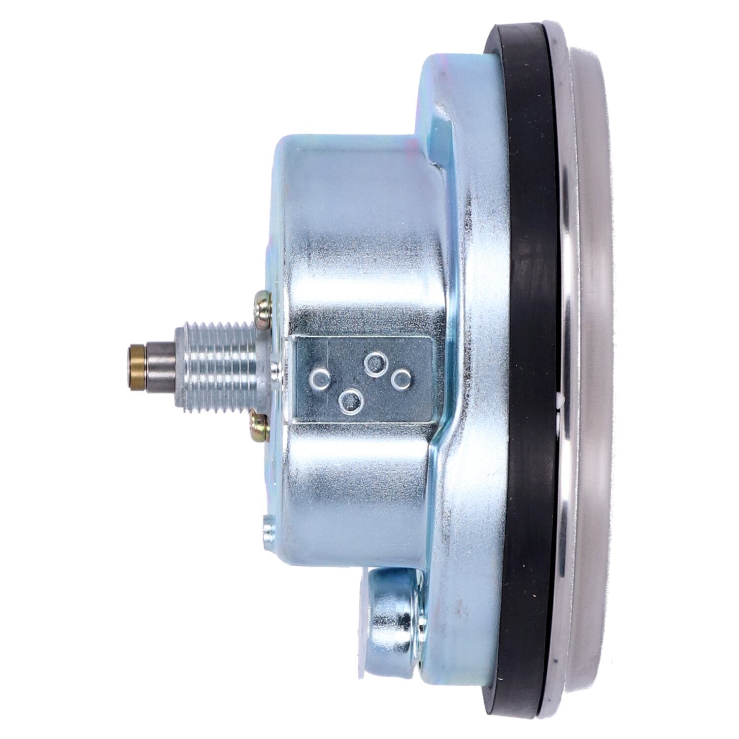 FL speedometer, '41-45 face', silver/black. 1:1 kmh, Polished