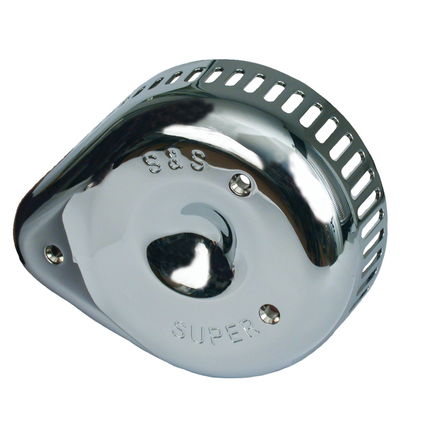 S&S, Super E/G air cleaner cover, Slasher, Chrome