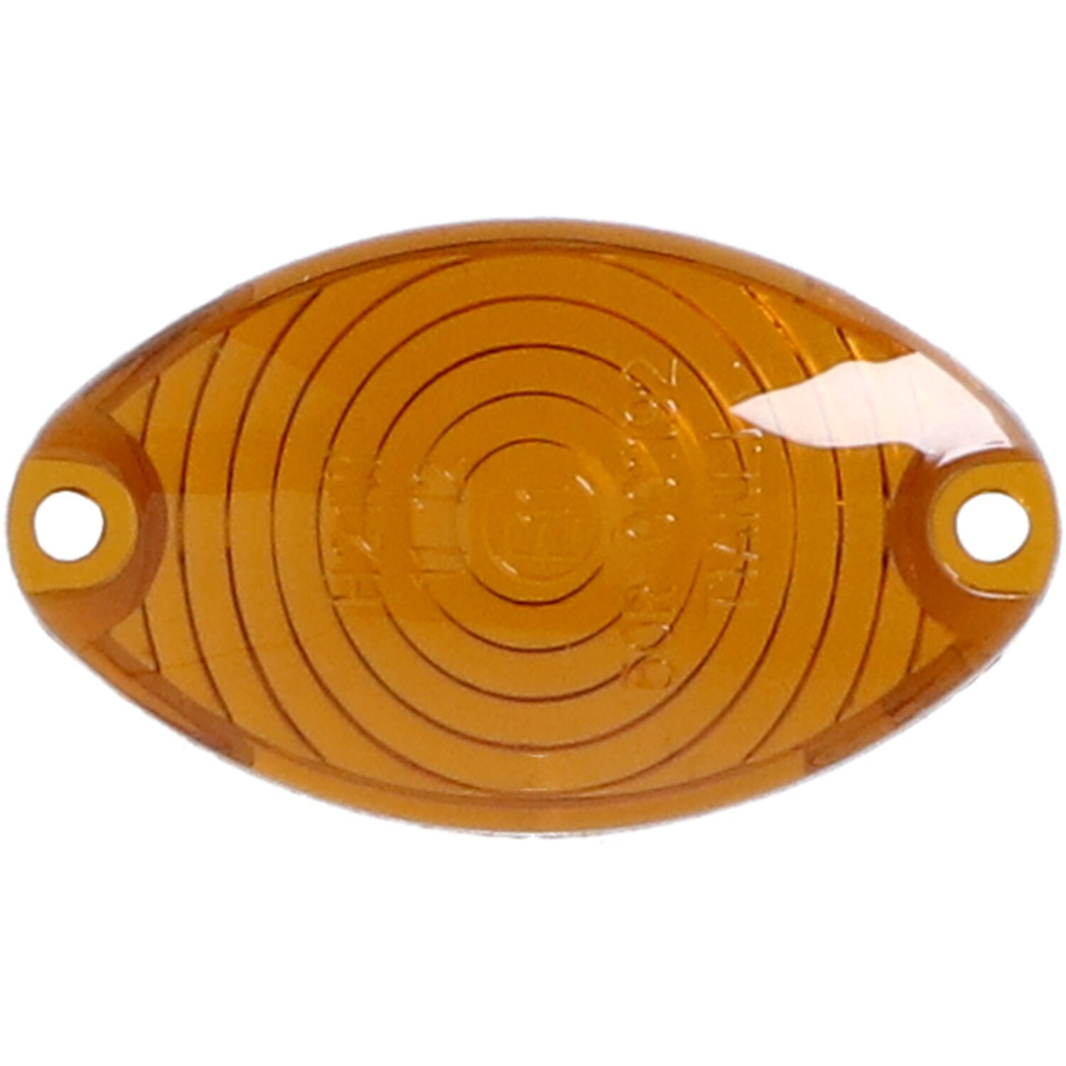 Replacement turn signal lens, cateye, dark Orange, amber