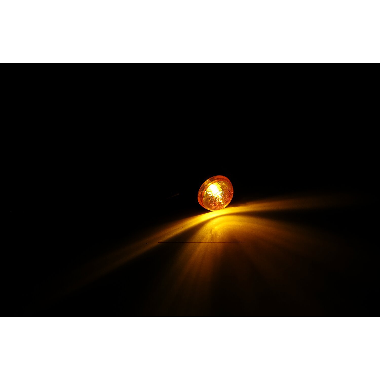 Micro bullet, 12v halogen turn signals. Black, grooved